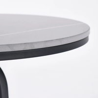 Table d'appoint moderne en acier noir, forme ronde, pour salon, salle de séjour, hôpital - Meilleure vente
