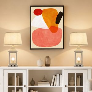 Set di 2 Lampade da Tavolo Vintage da 20,5 Pollici, Bianche, con Presa USB C+A, Stile Industriale Rustico per Comodino e Soggiorno - Product Image 1