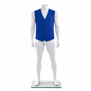 Tablier unisexe en tissu tricoté 100 % polyester durable avec poches stratégiques et détection d'aiguilles. Nettoyage professionnel pour restaurants et bars - Product Image 2