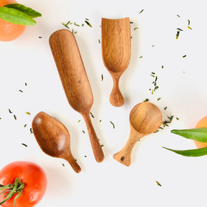 Cuchara de Madera de Hoja de Bambú a Precio de Fábrica, Cuchara Roja de Madera para Té, Café, Azúcar, Sal, Especias, Utensilios de Cocina Ecológicos - Product Image 6