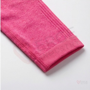 <b>Women</b> <b>Seamless</b> Yoga Set 2 Piece Racerback Crop Top High Waist Full Length <b>Leggings</b> Pink - Product Image 6