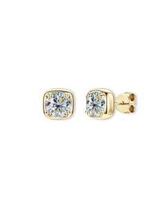 ต่างหูเพชรทรงกลม 1.01 กะรัต เพาะเลี้ยงในห้องปฏิบัติการ ตัวเรือนทองคำแท้ 14K เครื่องประดับชั้นดีสำหรับผู้หญิง ของขวัญแต่งงาน ของขวัญสำหรับแฟนสาว - Product Image 4