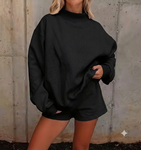 Suéter Oversize de Cuello Alto para Mujer, la Mejor Relación Calidad-Precio, Prenda Básica de Moda, Tejido Suave de Primera Calidad, Fabricante al por Mayor - Product Image 1