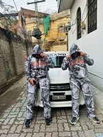 Produsen Setelan Olahraga Pria Model Terbaru Trendy Baggy Snow Camo Print Berkualitas Tinggi dari Katun dengan Hoodie dan Celana