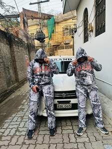 Nouvel ensemble de survêtement baggy tendance camouflage neige pour homme, en coton de haute qualité, avec sweat à capuche et pantalon - Product Image 5