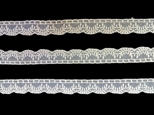 Oferta Especial: Cinta de Encaje de Organza Blanca Premium con Borde de Nailon – Cinta Transparente Bordada con Hojas Festoneadas para Vestidos de Novia y Decoración del Hogar - Product Image 3