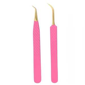 Pinzas Profesionales para Extensión de Pestañas de Acero Inoxidable con Punta de Fibra de Precisión y Logotipo Personalizado - Product Image 4