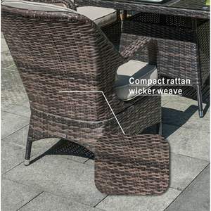 Conjunto de Comedor de Mimbre para Patio de 5 Piezas Malachi, para Entretenimiento en el Jardín - Product Image 5