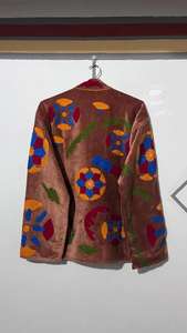 Veste Suzani en velours cuivré, motif brodé Becket ball, manteau bohème, cadeau pour une amie - Product Image 6