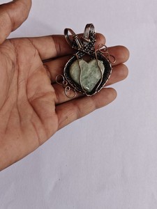 Handmade Wire Wrapped Crystal Pendant Necklace Natural Stone <b>Copper</b> Jewelry Vintage Charm for Women - Product Image 3