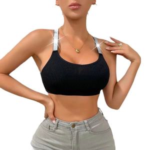 Pakistan fait nouveau Design vêtements d'entraînement femmes Fitness soutien-gorge meilleure qualité 100% côtelé femmes Fitness soutien-gorge 2025 - Product Image 2