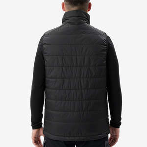 Gilet matelassé léger pour homme, couleur noir jais, en tissu chaud d'hiver, personnalisable OEM, sans manches, pour la vente en gros - Product Image 4