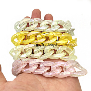 สร้อยคอเรซิ่นพรีเมี่ยมหลากสีสัน ทำด้วยมือ สร้อยคอแฟชั่นอินเทรนด์ เครื่องประดับมีสไตล์ น้ำหนักเบา สำหรับผู้หญิง สาวๆ Tradebyd - Product Image 2