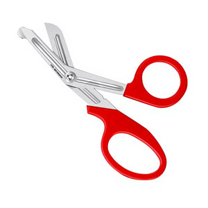 Ciseaux de traumatologie pour infirmières, premiers secours, 5,5 pouces, rouge, acier inoxydable de qualité allemande, ciseaux médicaux pour bandages, urgence, EMT, paramédical - Product Image 1