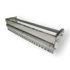 Truelle à encoches réglable, longueur de 500 à 1100 mm, en acier inoxydable, pour l'épandage d'adhésifs, tailles d'encoches 10, 12, 15 mm - Product Image 1
