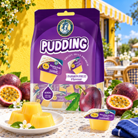 VINUT TRUST Pudding au fruit de la passion 425g 10 coupes, gelée fruitée, dessert de qualité supérieure, coupes de bonbons prêtes à consommer, durée de conservation de 15 mois