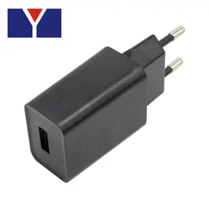 תקע האיחוד האירופי 5V 2A 10W AC DC מטען קיר נסיעות גואנגזו מתאם מתח עם יציאת USBA