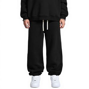Nouveauté 2026 : Pantalon de jogging pour homme, coupe droite et ample, en coton 350G, uni, personnalisable avec logo, style décontracté et sportif - Product Image 2