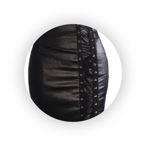 Jupe en cuir plissée haute qualité pour femme, modèle skater, respirante, décontractée, hiver 2026 - Product Image 5