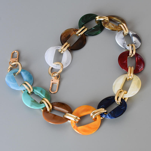 Women Acrylic Shoulder Bag <b>Strap</b> 59CM Chunky Resin Purse Handle Chain <b>Replacement</b> Square <b>Handbag</b> Chain - Product Image 4