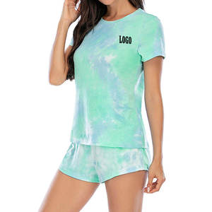 New Style <b>Tie</b> <b>Dye</b> Short <b>Set</b> Seamless Women Two Piece Short <b>Set</b> New Arrival Women Short <b>Set</b> Summer Wear T-shirt and Short <b>Set</b> - Product Image 5