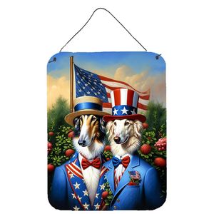 All American Borzoi Wall <b>Door</b> Hanging Prints Aluminum Metal <b>Sign</b> <b>for</b> Kitchen Bar Home Decor Front <b>Door</b> Plaque 12x16 Multicolor - Product Image 1