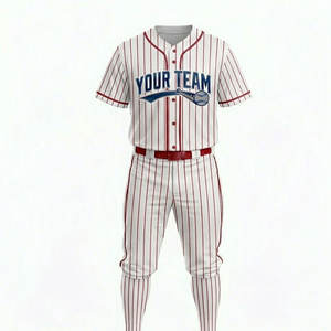 Camiseta de Béisbol Personalizada al por Mayor, de Alta Calidad, Cosida, a la Moda de Verano, Uniforme de Béisbol en Blanco para Sublimación - Product Image 1