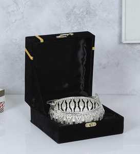 Corbeille à fruits plaquée argent, bol à fruits secs, boîte en velours noir, cadeaux de mariage décoratifs, articles de vaisselle et d'argenterie anciens, articles de cuisine. - Product Image 6