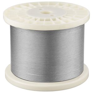 Cavo in Acciaio Inossidabile 316 da 1/8 di Pollice, Lunghezza 500 Piedi, Resistenza alla Rottura 1760 Libbre, 1x19 Fili, Cavo in Acciaio per Tagliacavi - Product Image 1