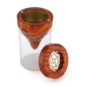 Quemador de Incienso de Madera y Vidrio, Porta Incienso Árabe Oud, Quemador Decorativo de Fragancias para el Hogar, Decoración para Ramadán, Exportación - Product Image 6