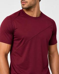 เสื้อยืดคอกลมแขนสั้นผู้ชายสีสันตามเทรนด์ ทรงปกติ แห้งเร็ว ผ้าถักลำลอง โพลีเอสเตอร์ 100% 180 กรัม สไตล์สปอร์ต - Product Image 5