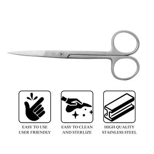 DERMISPRO INSTRUMENTS Ciseaux à iris 4,5 pouces droits, tranchants, en acier inoxydable, instrument dentaire orthodontique manuel, finition satinée/polie - Product Image 5
