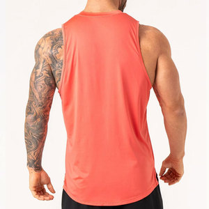 Camiseta sin mangas de algodón para gimnasio, 240G, de alto gramaje, transpirable, color liso, antiencogimiento, ajuste holgado, para verano - Product Image 3