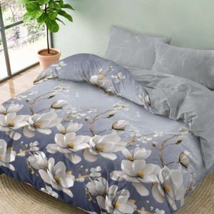 High Quality Extra King Floral <b>Bed</b> Cover Set with Flat Sheet 180x200cm 6 Piece Soft Printed Bedding Set for Home Hotel - Product Image 3