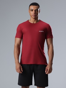 เสื้อยืดคอกลมแขนสั้นทรงปกติผ้าคอตตอนผสมโพลีเอสเตอร์สไตล์วินเทจสำหรับผู้ชายขายส่ง - Product Image 2