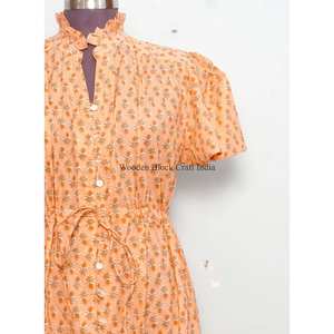 Nuevo Vestido Corto de Manga Larga con Corte en A, 100% Algodón, Suave y Cómodo, Estilo Playa, Verano 2026, Vestido con Estampado Digital - Product Image 3