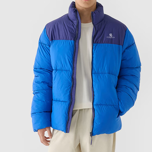Blouson matelassé brillant noir pour homme, coupe-vent chaud à capuche, idéal pour l'extérieur et la mode décontractée 2026 - Product Image 2