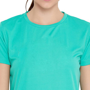 Custom Women Moisture Wicking Quick Dry <b>Athletic</b> T-Shirt Short Sleeve Crew Neck Polyester/Cotton Fitness Gym Workout Running Tee - Product Image 6