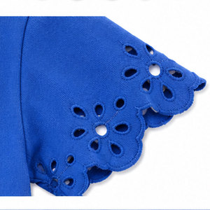T-shirt en tricot à manches courtes et col rond pour filles, avec logo personnalisé élégant, en coton respirant, vêtements décontractés, fabrication directe - Product Image 4