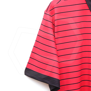 Camiseta de Polo de Golf a Rayas Rojas para Hombre, al por Mayor, de Poliéster Transpirable, Uniforme de Golf para Adultos, Ropa Deportiva de Manga Corta, Ropa Deportiva para Equipos - Product Image 3