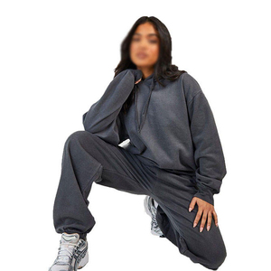 Conjunto Deportivo Elegante y Moderno para Mujer, Manga Larga, Felpa de Algodón Suave, 2 Piezas, Transpirable, Ecológico, Sudadera con Capucha y Pantalones Jogger para Invierno - Product Image 6