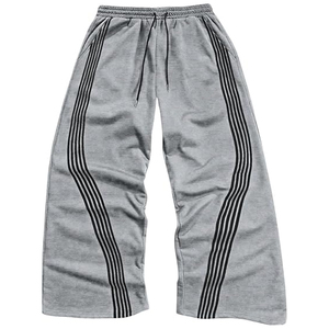 Pantalon de survêtement ample tendance automne avec patchs étoiles pour homme – Coupe droite et décontractée, style urbain - Product Image 6