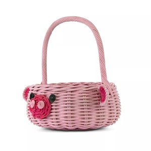 ตะกร้าหวายลายหมูน่ารักสำหรับใส่ผลไม้และของใช้เด็ก - Product Image 2