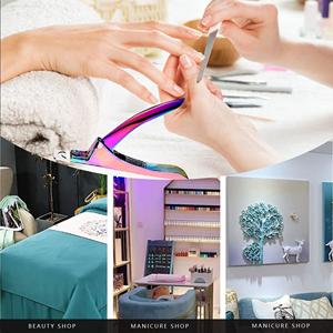 Cortauñas de acero al carbono con punta afilada, duradero, recto, arcoíris, para uñas postizas, recortador de uñas artificiales para arte de uñas. - Product Image 3