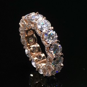 6mm VVS Lab Grown Diamond Eternity Band <b>Ring</b> 925 Sterling <b>Silver</b> Iced Out Full Eternity Men Hip Hop Diamond Look <b>Ring</b> Wholesale - Product Image 5