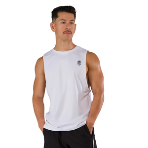 Débardeur blanc sans manches pour homme, léger, pour la gym, l'entraînement musculaire, le fitness, le sport, OEM en gros - Product Image 4