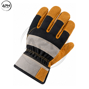 Guantes de Trabajo de Cuero Vacuno de Marca Privada, Palma Reforzada, Doble Costura, Dedos Completos, Guantes Industriales de Cuero al por Mayor - Product Image 2