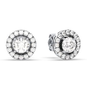 REYES Boucles d'oreilles à vis en argent sterling 925 de haute qualité, coupe ronde, 1,42 carat, moissanite, bijoux fins pour femmes - Product Image 1