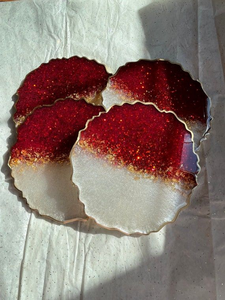 Handmade High Quality Classic Square Eco-Friendly Resin <b>Coasters</b> for <b>Drinks</b> Handcrafted From India - Product Image 3