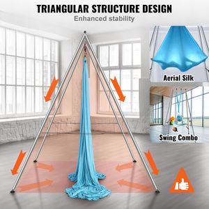 Portable Professional Aerial Yoga <b>Frame</b> with 9.67 ft Hammock Stand 13.1 Yards Aerial Yoga <b>Swing</b> Max 551-551 - Product Image 5